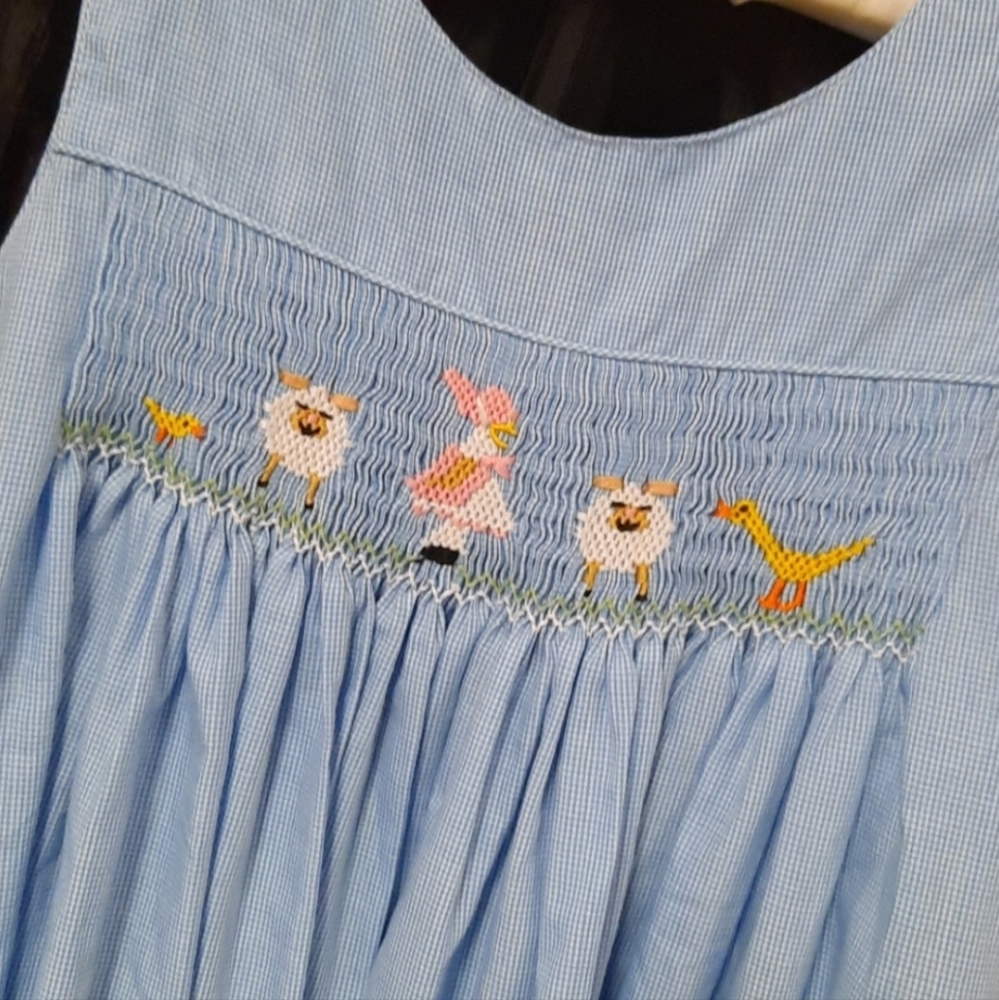 Amanda Remembered "Little Bo Peep" Smocked Dress